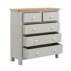 Norbury 5 Drawer Chest - Grey -Outlet Home Harmony Store 12940860 1794873335596415