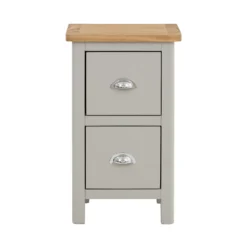 Norbury 2 Drawer Bedside Table - Grey -Outlet Home Harmony Store 12940865 1234873335323034