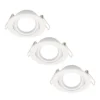 3 Pack Adjustable Downlights - White Finish