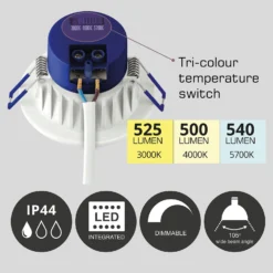 7W Dimmable Tri-Colour Single LED Downlight -Outlet Home Harmony Store 13031818 1254860684829632