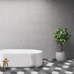 None Pembroke Hex Vinyl Sheet Flooring - 3x2m Roll -Outlet Home Harmony Store 13053379 4915002420199610