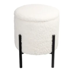 Tori Boucle Footstool - White -Outlet Home Harmony Store 13130402 2134919264436786