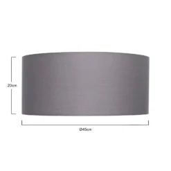 Clyde Charcoal Drum Shade With Diffuser - 45cm -Outlet Home Harmony Store 13139382 1724900551389496