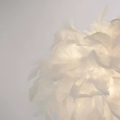 Hattie Feather Table Lamp - White -Outlet Home Harmony Store 13157965 5394911166901643