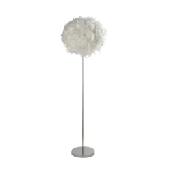 Hattie Feather Floor Lamp - White -Outlet Home Harmony Store 13157970 1724958397113883