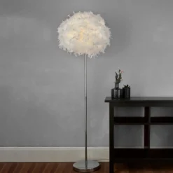 Hattie Feather Floor Lamp - White -Outlet Home Harmony Store 13157970 9684958397061995