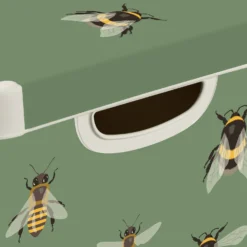 Curver Stockholm Bees Deco Storage Box - Green - 22L -Outlet Home Harmony Store 13169626 5564898511804807