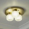 Pearl Frosted 3 Light Flush Ceiling Light