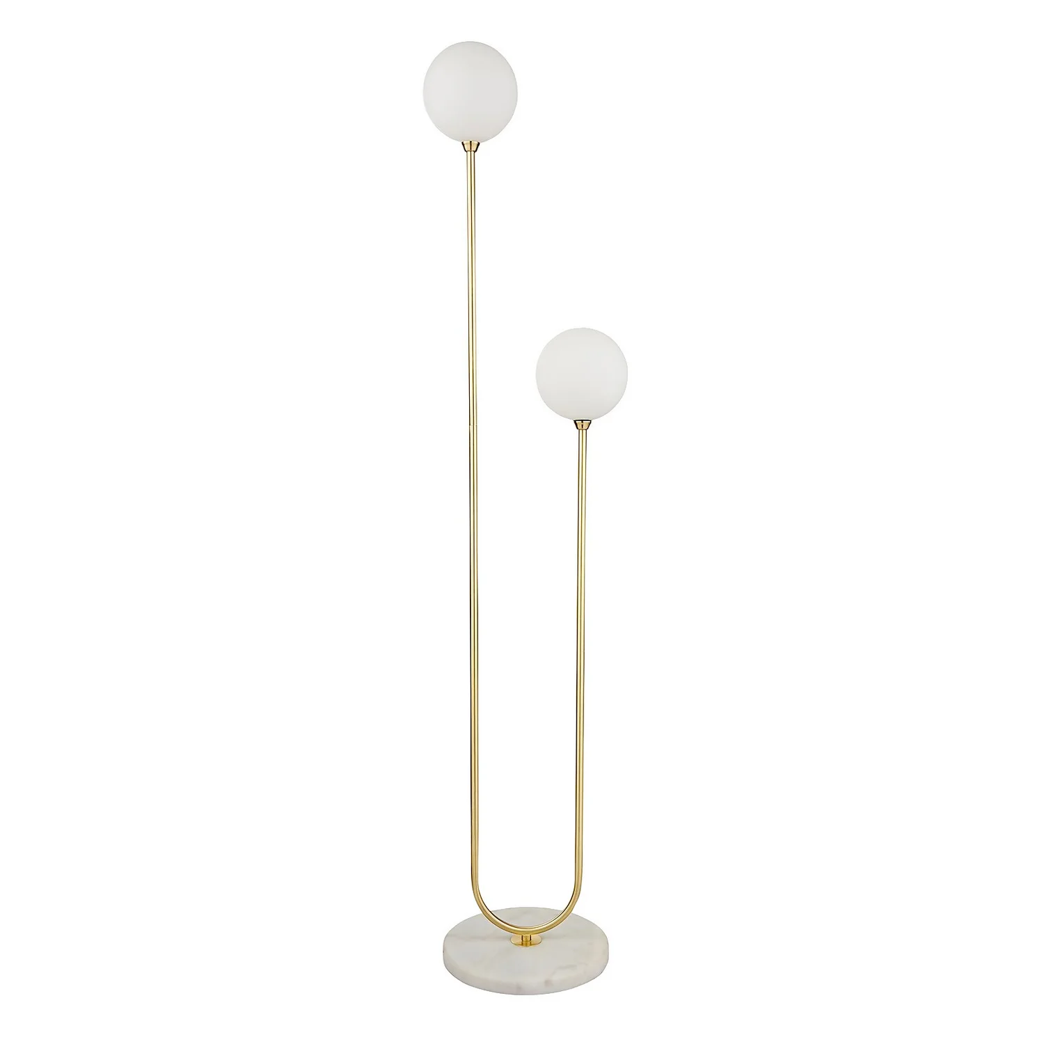 House Beautiful Delta Marble Floor Light - Brass & Opal 3 House Beautiful Delta Marble Floor Light - Brass & Opal - Image 3