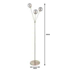 Orb 3 Light Floor Lamp - Nickel Smoke 10 Orb 3 Light Floor Lamp - Nickel Smoke -Outlet Home Harmony Store 13208323 9304909895331951