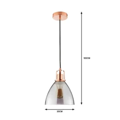 Decan Pendant - Smoke & Copper -Outlet Home Harmony Store 13208327 2114909895281221