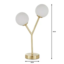 Orb 2 Light Table Lamp - Brass & Opal 10 Orb 2 Light Table Lamp - Brass & Opal -Outlet Home Harmony Store 13208335 1064909895417481