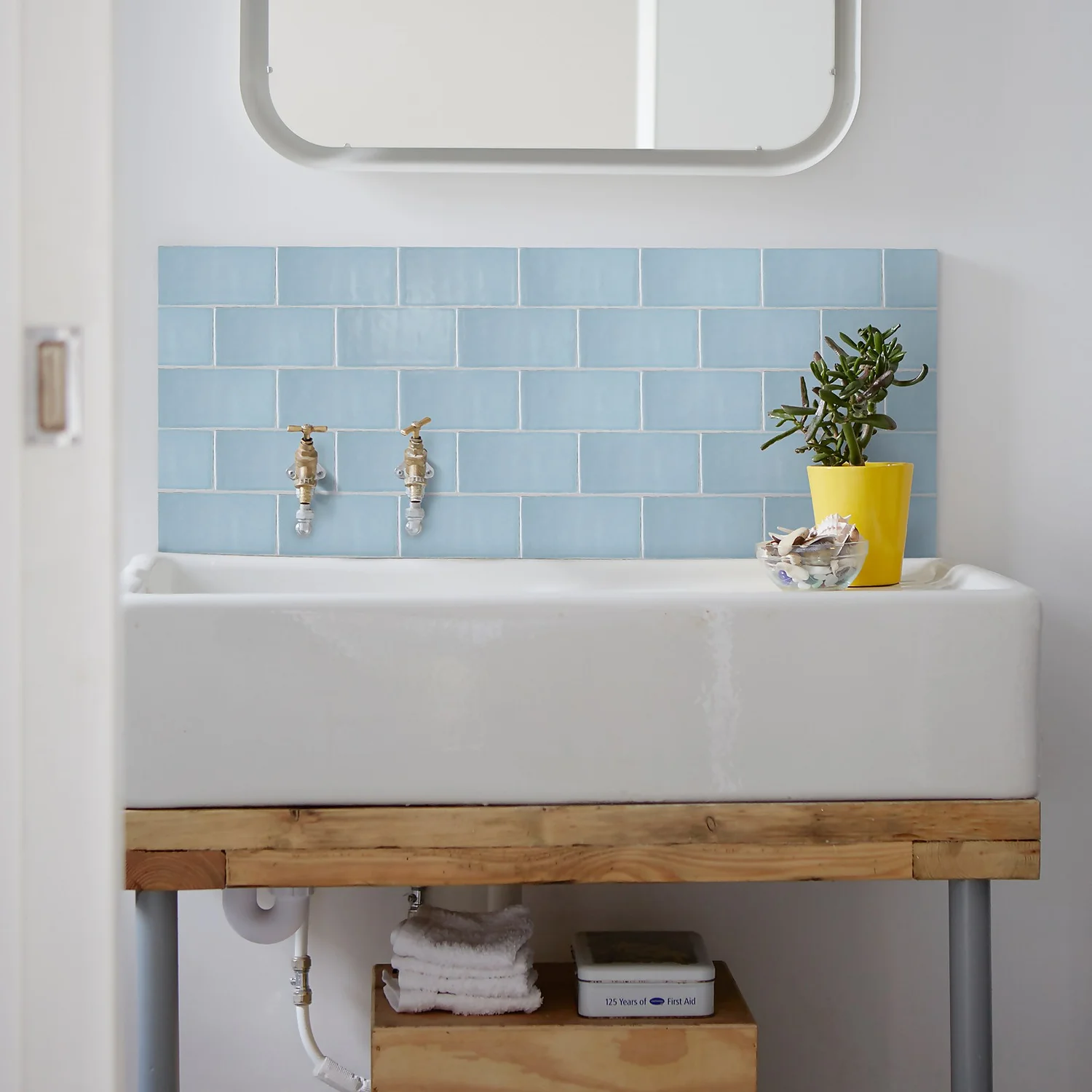 Country Living Artisan Blue Skies Ceramic Wall Tile 75 X 150mm - 0.5sqm Pack 1 Country Living Artisan Blue Skies Ceramic Wall Tile 75 X 150mm - 0.5sqm Pack