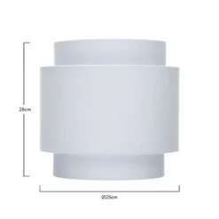 Finn Tier Drum Sky Blue Linen Shade - 25cm -Outlet Home Harmony Store 13222480 2004901095938066