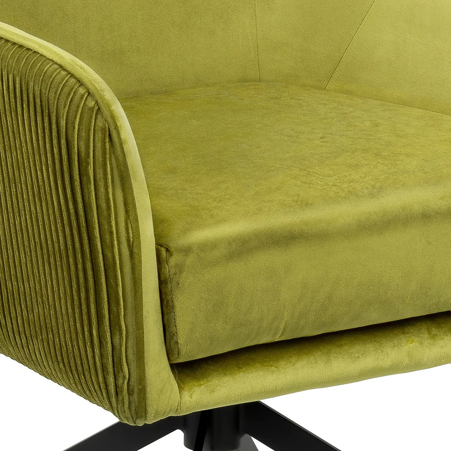 Pia Pleat Swivel Chair - Olive 6 Pia Pleat Swivel Chair - Olive - Image 6
