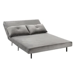 Freya Velvet Folding Sofa Bed - Grey 14 Freya Velvet Folding Sofa Bed - Grey -Outlet Home Harmony Store 13222764 1194933444598958