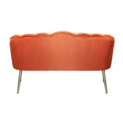 Sophia Scallop Occasional Sofa - Burnt Orange 10 Sophia Scallop Occasional Sofa - Burnt Orange -Outlet Home Harmony Store 13222766 9564920057615021