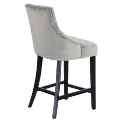 Annabelle Velvet Bar Stool - Grey 11 Annabelle Velvet Bar Stool - Grey -Outlet Home Harmony Store 13223761 2014927306609680
