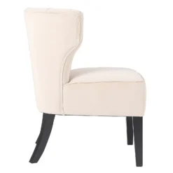 Sadie Velvet Accent Chair - Ivory -Outlet Home Harmony Store 13223762 1734927512058890