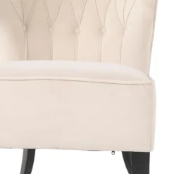 Sadie Velvet Accent Chair - Ivory -Outlet Home Harmony Store 13223762 4404927512171000