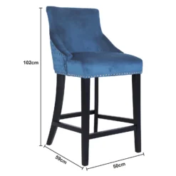 Annabelle Velvet Bar Stool - Navy 11 Annabelle Velvet Bar Stool - Navy -Outlet Home Harmony Store 13223768 1374927306678845