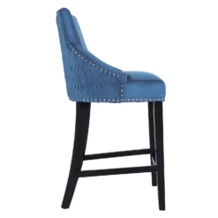 Annabelle Velvet Bar Stool - Navy 8 Annabelle Velvet Bar Stool - Navy -Outlet Home Harmony Store 13223768 8544927306609227