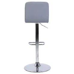Chet Height Adjustable Faux Leather Bar Stool - Grey -Outlet Home Harmony Store 13223770 5794927306608099