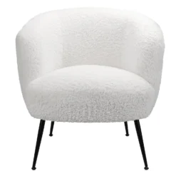 Tori Boucle Tub Chair - White -Outlet Home Harmony Store 13224150 3994919264467773