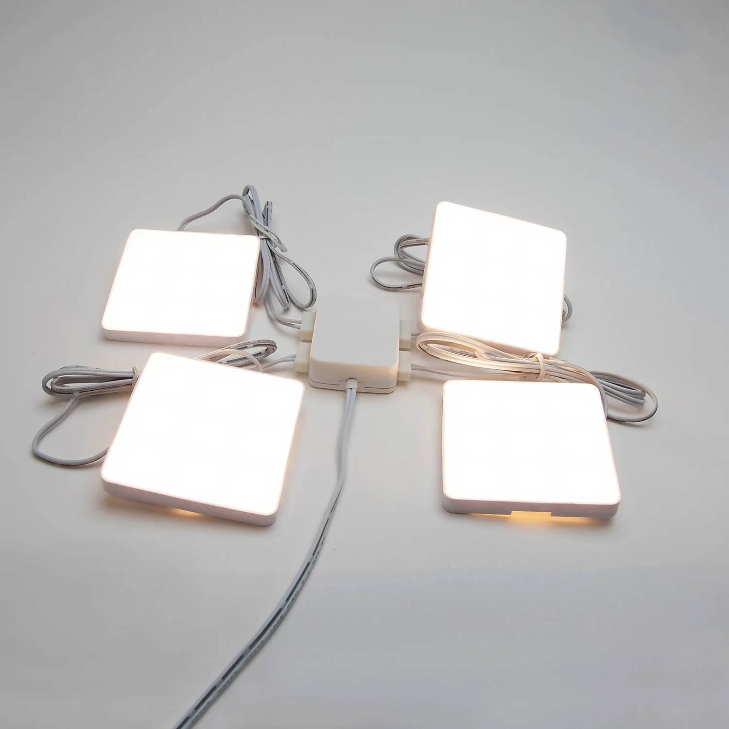 Set Of 4 LED Square Puck Lights 3 Set Of 4 LED Square Puck Lights - Image 3