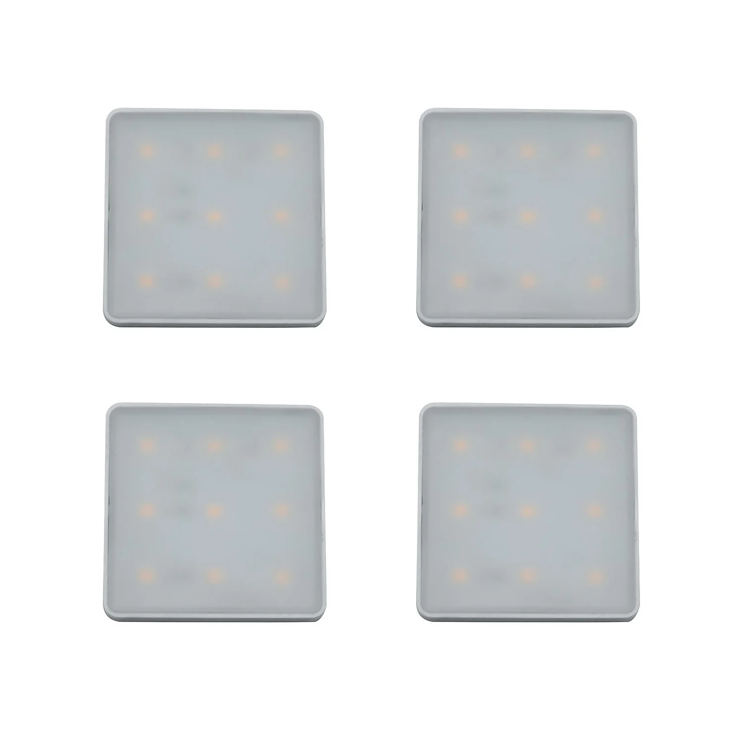 Set Of 4 LED Square Puck Lights 2 Set Of 4 LED Square Puck Lights - Image 2