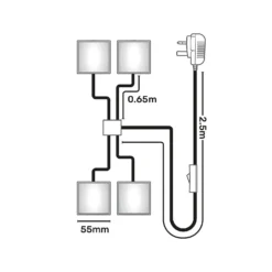 Set Of 4 LED Square Puck Lights 14 Set Of 4 LED Square Puck Lights -Outlet Home Harmony Store 13239145 1915007595176267