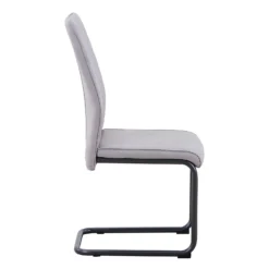 Skelby Cantilever Dining Chairs - Set Of 2 - Silver Grey -Outlet Home Harmony Store 13244352 6274947968263773