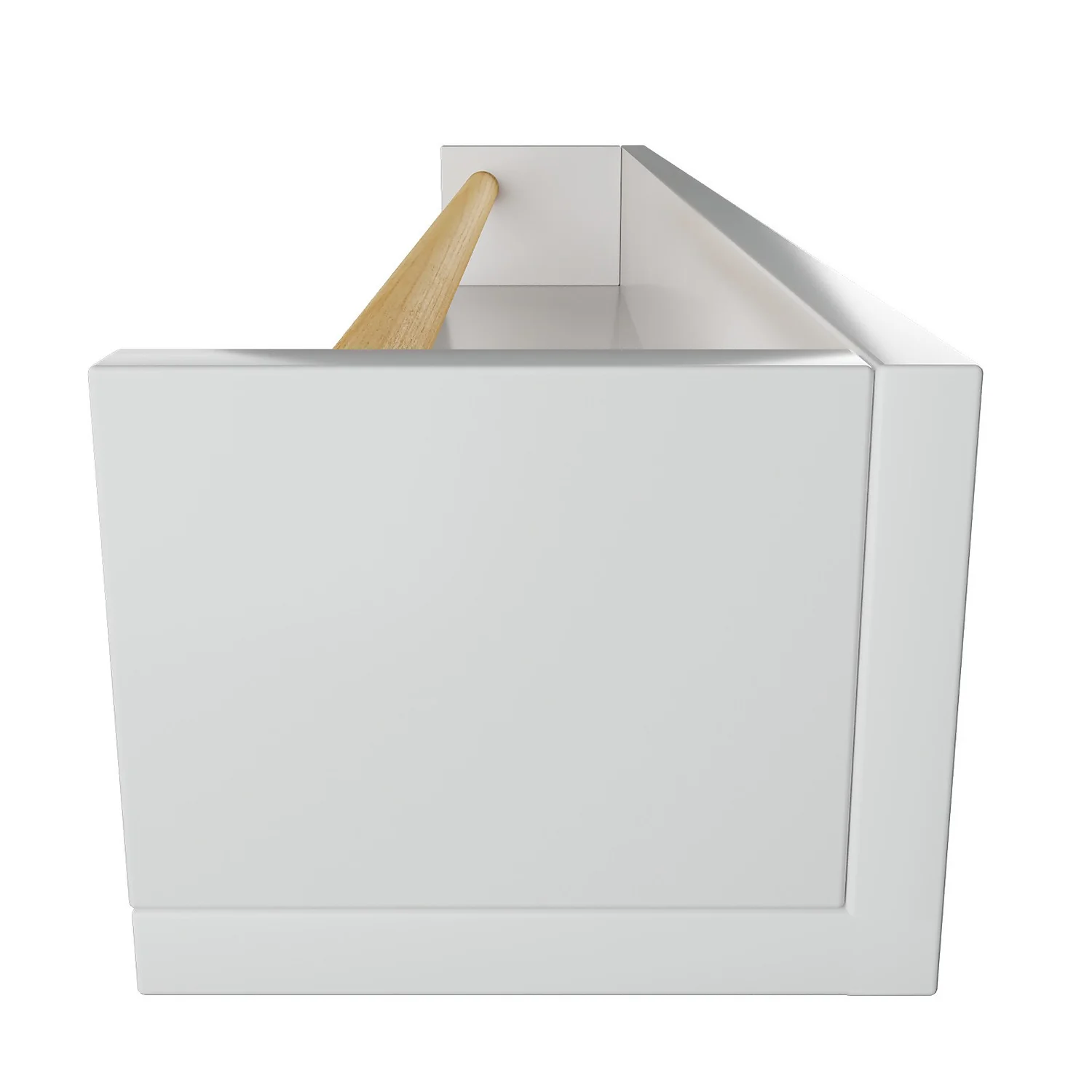 Kids Storage Rail Bookshelf - White & Natural 5 Kids Storage Rail Bookshelf - White & Natural - Image 5