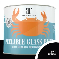 Thorndown Bat Black Peelable Glass Paint 750ml
