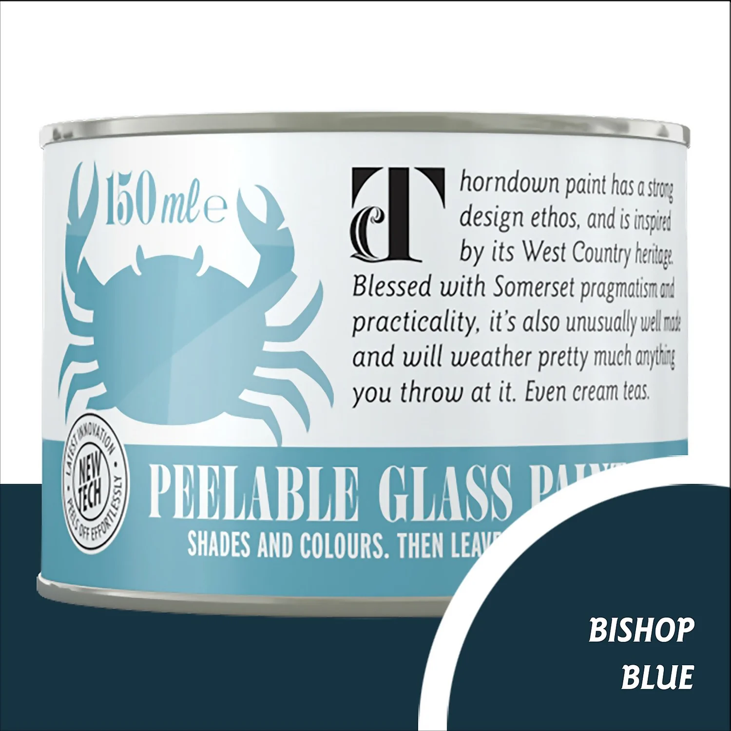 Thorndown Bishop Blue Peelable Glass Paint 150ml 1 Thorndown Bishop Blue Peelable Glass Paint 150ml
