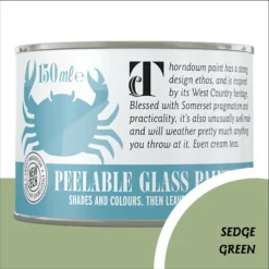 Thorndown Sedge Green Peelable Glass Paint 150ml