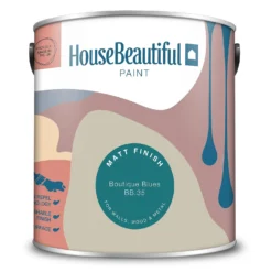 House Beautiful Durable Matt Emulsion Multi-Surface Paint Boutique Blues BB.35 - 2.5L -Outlet Home Harmony Store 13419371 1974940992016886
