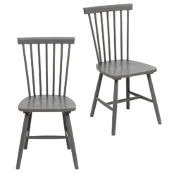 The Spindle Chair - Set Of 2 - Charcoal