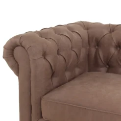 Chesterfield Faux Leather 3 Seater Sofa - Tan 13 Chesterfield Faux Leather 3 Seater Sofa - Tan -Outlet Home Harmony Store 13514413 2654961771284236