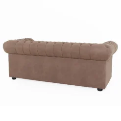 Chesterfield Faux Leather 3 Seater Sofa - Tan 11 Chesterfield Faux Leather 3 Seater Sofa - Tan -Outlet Home Harmony Store 13514413 6434961771222784