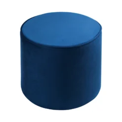 Pippa Round Pouffe - Blue 9 Pippa Round Pouffe - Blue -Outlet Home Harmony Store 13514425 8524964604141120