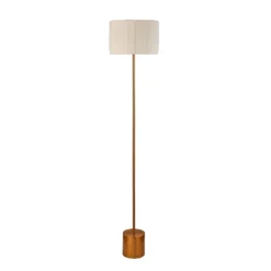 Raffia Floor Lamp - White & Gold -Outlet Home Harmony Store 13525826 1494956834911697