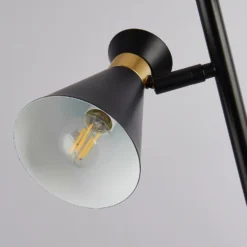 Balham 3 Light Floor Lamp - Black & Brass -Outlet Home Harmony Store 13525828 1995042072957418