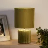 Phoebe Ceramic Table Lamp - Olive