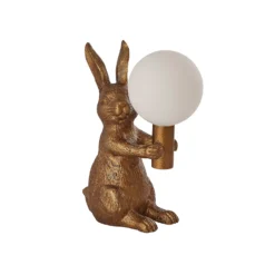 Rabbit Table Lamp - Gold & Glass -Outlet Home Harmony Store 13528281 1454956834744003