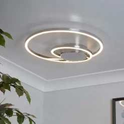 Sasha LED Flush Ceiling Light - Light Chrome
