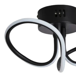 Holden LED Looped Semi Flush Ceiling Light - Black -Outlet Home Harmony Store 13529583 5604945395874356