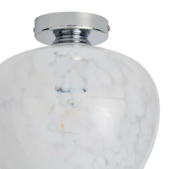 Fletcher Glass Flush Ceiling Light -Outlet Home Harmony Store 13529630 1434945396620855