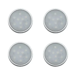 Set Of 4 RGB LED Puck Lights