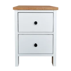 Ren 2 Drawer Bedside Table - White -Outlet Home Harmony Store 13633736 1724975192790820